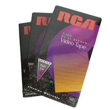 RCA T-120 Hi-Fi Stereo Video Tape Up to 6 Hrs. Lot of 3 Tapes Priority Shipping - £11.04 GBP