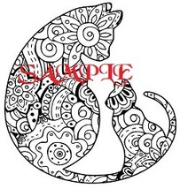 Cat and Kitten Tribal PDF Cross Stitch Chart - £7.84 GBP