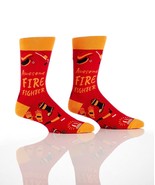 Yo Sox Men&#39;s Premium Crew Socks Fire Fighter Motifs Cotton Antimicrobial... - £7.78 GBP