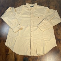 Polo Ralph Lauren Men&#39;s XXL Long Sleeve Button Up Shirt Pockets Pale Yellow - £31.10 GBP