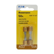Bussmann (BP/AGU-50GP-RP) Gold Plated 50 Amp Fast Acting AGU Fuse, (Pack of 2) - £11.14 GBP