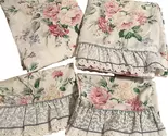Waverly Belle Rive Floral Ruffled 4pc Queen Sheet Set - $85.00