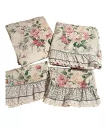 Waverly Belle Rive Floral Ruffled 4pc Queen Sheet Set - $85.00