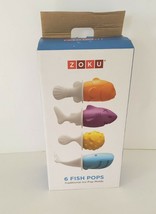 ZOKU 6 Traditional Frozen Fish Pop Molds - BPA Free - £9.63 GBP