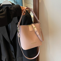 Advanced Texture Small Bag WoMens Design Shoulder Bag WoMens Portable Bucket Bag - £35.28 GBP