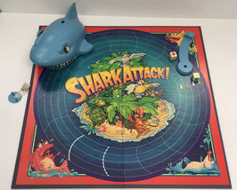 Vintage shark attack game pieces board shark dice craft supplies - £15.53 GBP