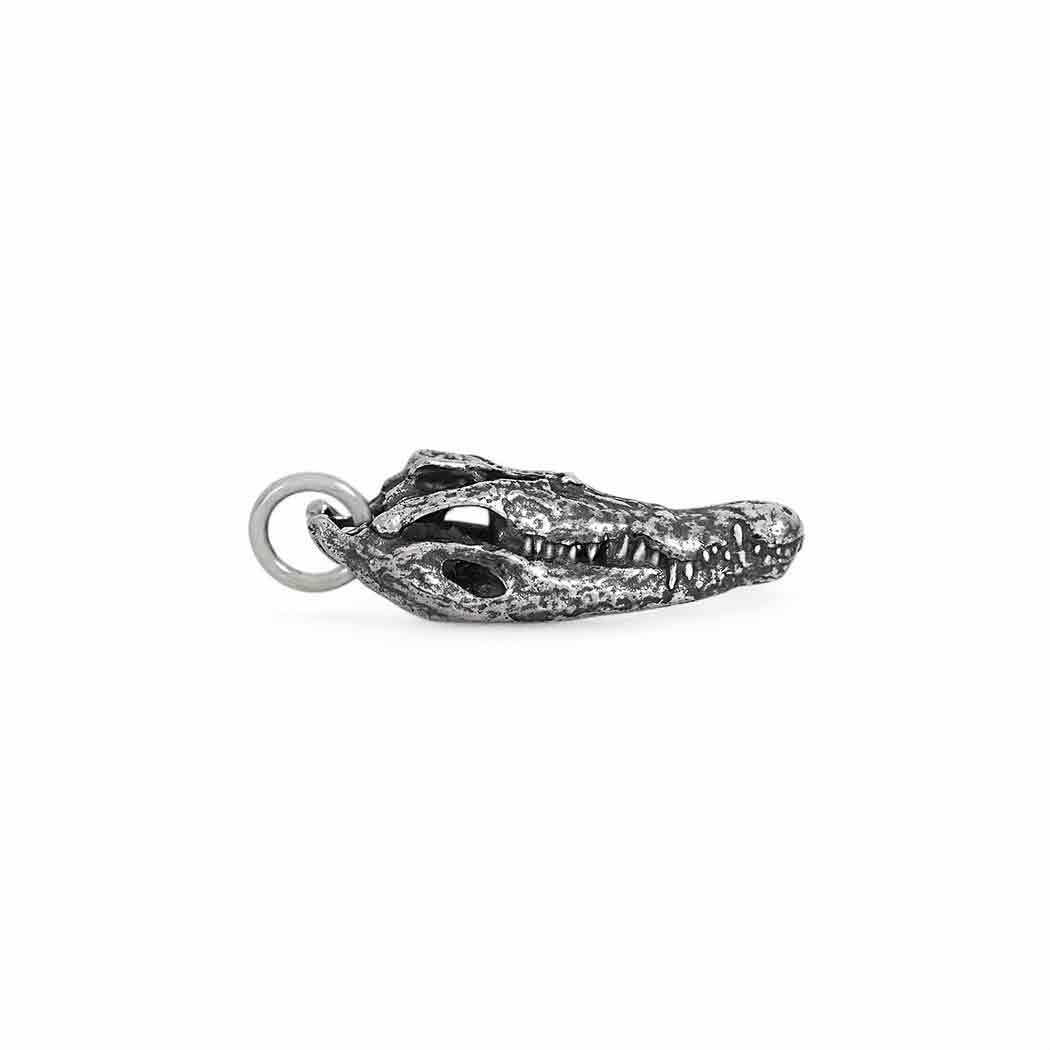 Sterling Silver Alligator Skull Charm 22x9mm S7215 - $36.88