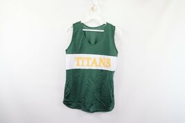 Vtg 90s Womens M Silky Nylon Color Block Cross Country Track Singlet Jer... - $22.23