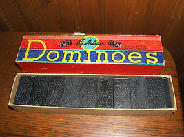 Vintage Halsam 623-H 28 PCS Dominos, USA w/Original Box - £7.40 GBP