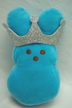 Just Born Peeps SOFT BLUE BUNNY PEEP W/ SILVER CROWN 5" Plush STUFFED AN... - $14.85