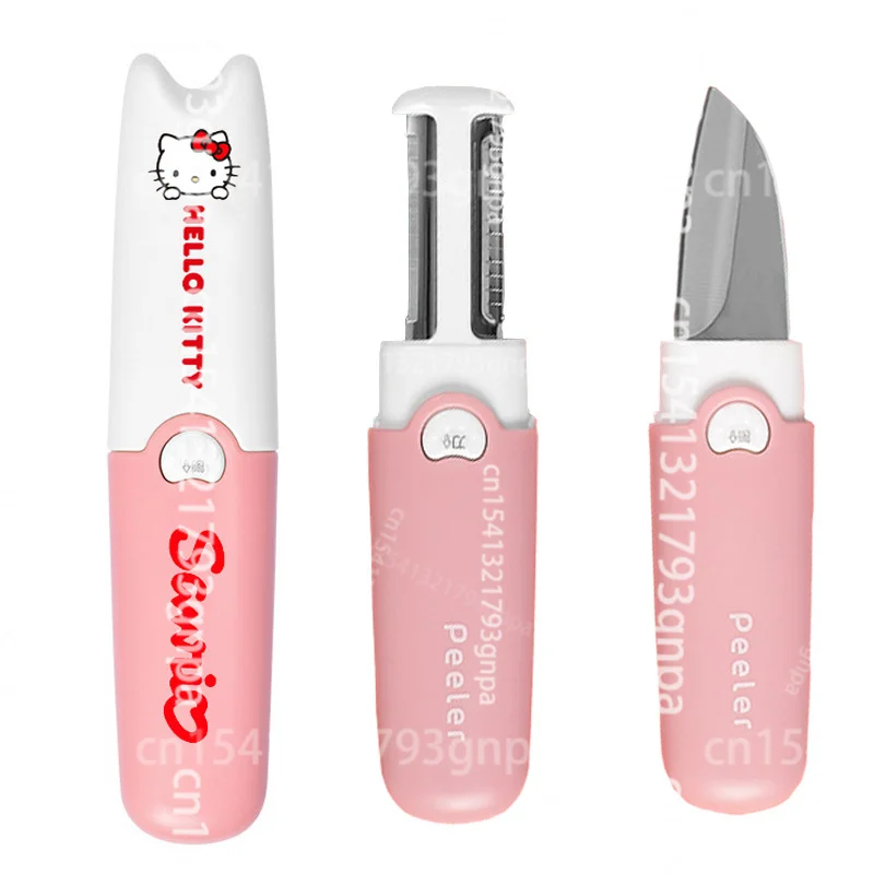 Kawaii Sanrio Hello Kitty Three-In-One Peeling Knife Multi-Function Peeler Fruit - £13.12 GBP