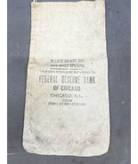 Vintage Rare 1965 Federal Reserve Bank of Chicago Canvas Coin Bag Deposi... - $19.84