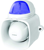 Seco-Larm SH-816S-SQ/B Self-Contained Siren W/Strobe Light, White w/Blue Light - £58.44 GBP