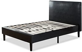 Zinus Gerard Faux Leather Upholstered Platform Bed Frame, Mattress, Twin. - £132.23 GBP
