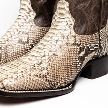 Marco Di Milano Genuine Snake Skin Cowboy Boot Missouri Natural image 4