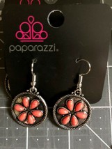 Paparazzi Earrings (New)Bet Your Bottom Sand Dollar Orange #31 - £6.83 GBP