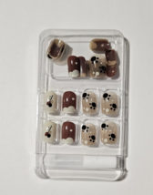 Cute Bear &amp; Paw Print Press-On Nails – 24pcs | Short Square Shape - $219.51 MXN