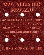 Mac Allister MSSS220 - 17 Different Grits - 20 Sheet Variety Bundle Iii - £15.98 GBP