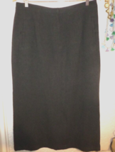 Dana Buchman Women&#39;s Charcoal Gray Straight Below Knee Flannel Skirt Sz 14 - $24.75