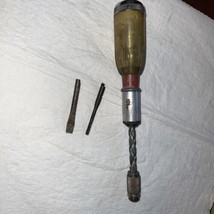 Vintage Stanley Handyman Yankee No. 233H Spiral Push Drill Screwdriver 2 Bits - $17.33