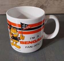Vintage Garfield I&#39;m a Bengals Fan-Atic Coffee Mug NFL Cincinnati Jim Davis - £13.19 GBP