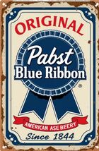 Pabst Blue Ribbon Beer Retro Vintage Sign 8x12 inches  Mancave Garage b - $452.20 MXN