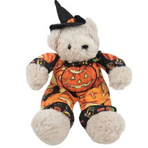 Kuddle Me Toys Halloween Witch Stuffed Animal Teddy Bear Pumpkin Holiday Toy - $15.84
