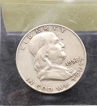1958 Rare Denver Mint Franklin Half Dollar Goiter neck chin Error 90% silver - £79.10 GBP