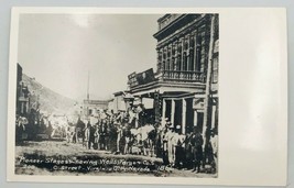 Vintage 1930&#39;s DOPS RPPC Pioneer Stages Wells Fargo Virginia City NV Postcard  - £17.55 GBP