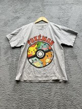 Pokemon Casual Short Sleeve Pullover Graphic T-Shirt Youth Boys Size XL Gray - £7.78 GBP