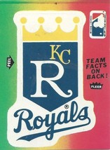 1984 Fleer Large Team Logo Kansas City Royals - £0.79 GBP