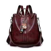 Hot Fashion Women Backpack High Quality Youth Leather Backpa for Teenage Girls F - £132.54 GBP