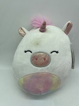 SquishMallow Sofia Plush Stuffed Animal￼ Pink White Unicorn Kellytoy - £7.35 GBP