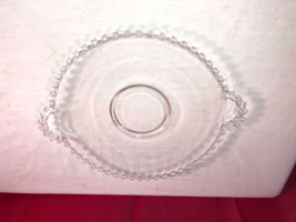 Crystal Candlewick  10 Inch Two Handled Plate 400/72D Depression Glass Mint - £29.10 GBP