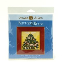 Christmas It&#39;s a Wonderful Life Buttons &amp; Beads Autumn Mill Hill Cross S... - £14.94 GBP