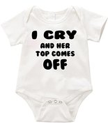 VRW I cry and her top Comes Off Baby Outfit Creeper Baby boy Baby Girl T... - £11.81 GBP