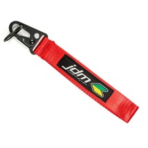 BRAND New JDM Beginner Leaf Red Racing Keychain Metal key Ring Hook Stra... - $10.00