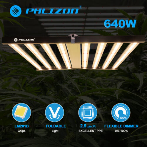 Phlizon PRO 640W LED 8 Bar Indoor plant light for Energy efficient Full ... - $279.12