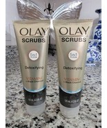 Lot of 2 Olay Scrubs Detoxifying Face Scrub Vitamin C Black Charcoal 4.2 oz - $67.68 CAD