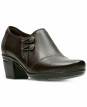 New Clarks Comfort Brown Leather Shooties Pumps Size 8 Size 8.5 M $89 - £48.42 GBP+