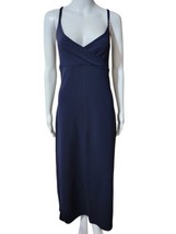 Gap Dress Womens XL Navy Blue Crossover Spaghetti Strap Maxi Slit Stretc... - £23.51 GBP