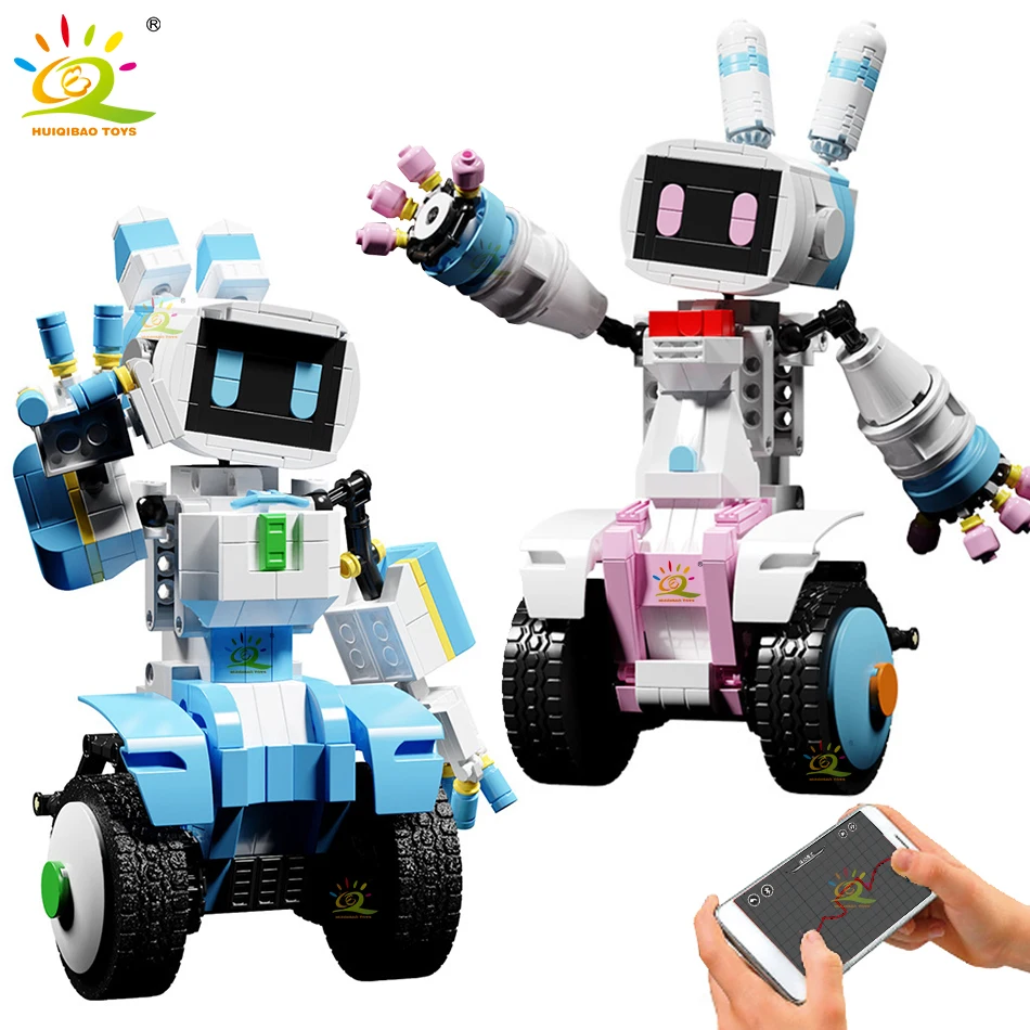 HUIQIBAO 800+pcs RC Electric Programming Intelligent Robot Building Blocks App - £78.99 GBP
