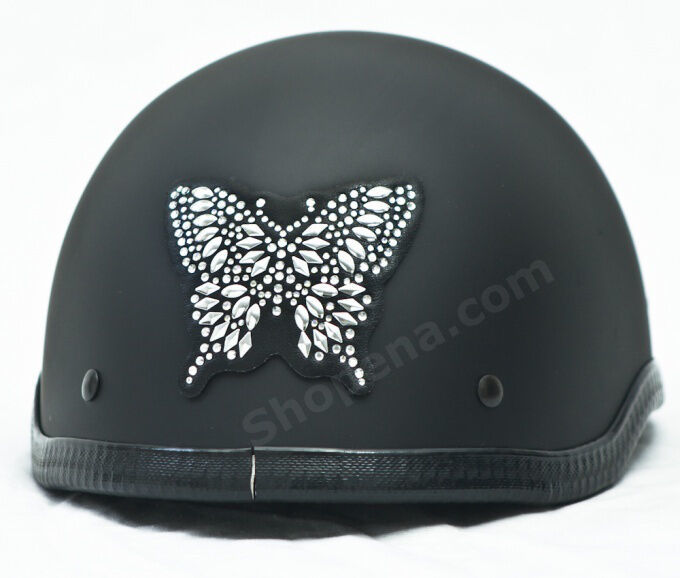 Butterfly Rhinestone Silver 3M Decal Biker MX ATV Sticker Helmet Patch - $19.95