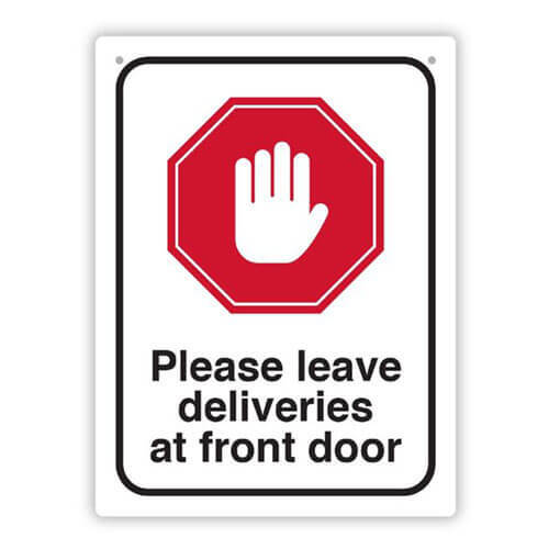 Durus Social Distancing Wall Sign 225x300mm - Deliveries - $38.08