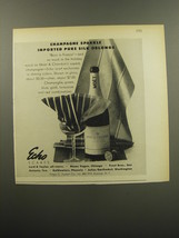 1959 Echo Scarves Ad - Champagne Sparkle Imported Pure Silk Oblongs - £14.85 GBP