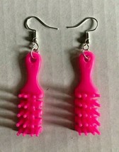 New from Vintage Mini Pink Hairbrush Cracker Jack Charms Costume Jewelry C10 - £10.35 GBP