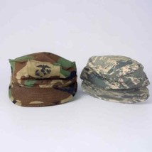 Military Hat Lot Vintage Army Woodland Camo Cap Hats Caps Type Kentucky Uniform - £15.49 GBP