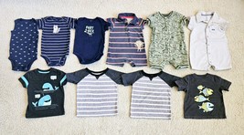 10PC Mixed Lot Spring/Summer Clothing Infant Baby Boys 18M Shirts &amp; Rompers - £11.72 GBP