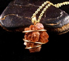 Aragonite Star Crystal Pendant Bronze #10 - $858.06 MXN