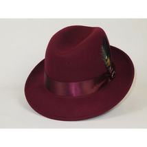 Men Bruno Capelo Hat Australian Wool Crushable Center Dent Florence FL524 Wine image 3